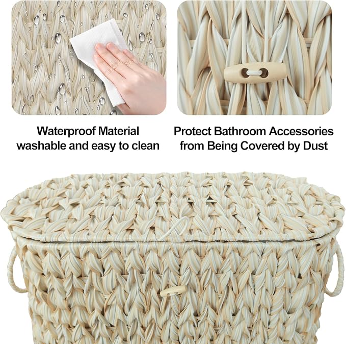 Toilet Paper Basket, Wicker Toilet Paper Storage - Image 6