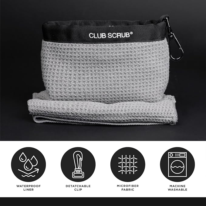 Club Scrub Towel Pro, Golf Club and Ball Cleaning Pouch - Image 2