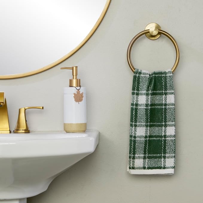 SKL Home Buffalo Plaid 100% Cotton Jacquard 2pc Hand Towel Set, Reversible - Image 4