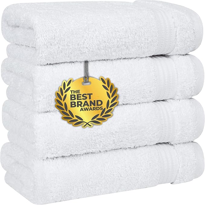 Cotton Paradise Hand Towels for Bathroom, 100% Cotton Turkish 4 Piece Hand by UNITEDHOMETEXTILE