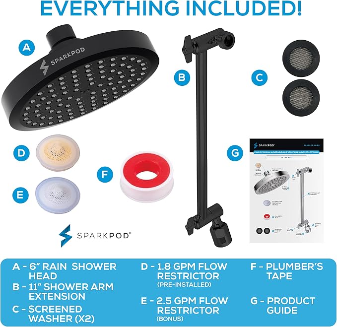 SparkPod Round Rain Shower Head - Image 7