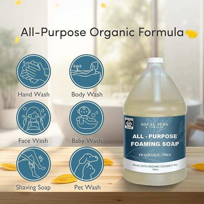 SoCal Suds & Company 128oz Certified Organic Foaming Hand & Body Wash - Image 2