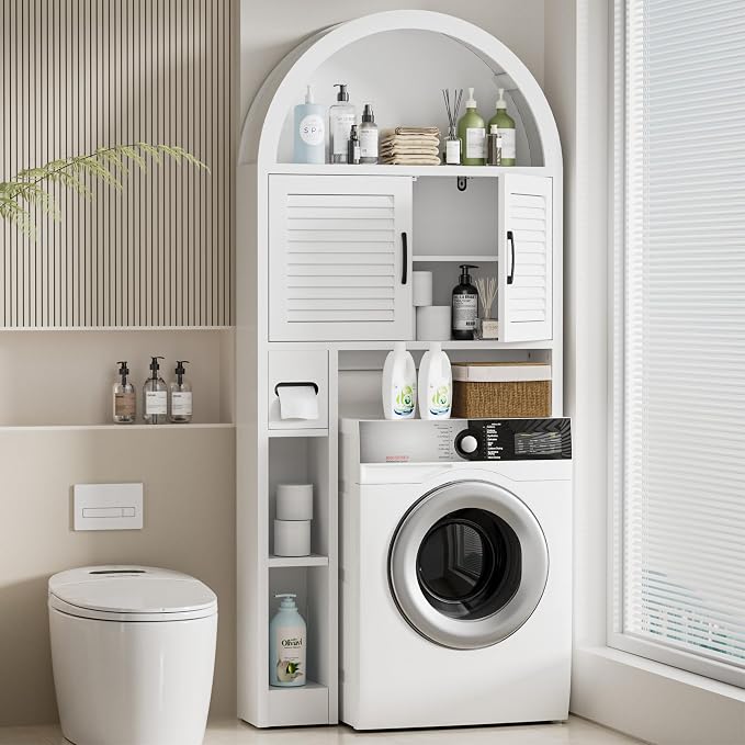 Spurgehom Over The Toilet Storage Cabinet, Bathroom Shelf Organizer Freestanding - Image 8