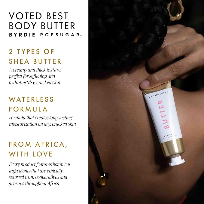 54 Thrones Mini African Beauty Shea Butter, Intensive Dry Skin Support - Image 4