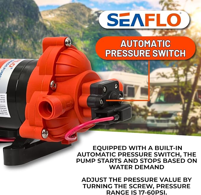 SEAFLO 33 Series 12V DC RV/Camper/Boat/Off-Grid Fresh Water Pressure Pump –12V - Image 8