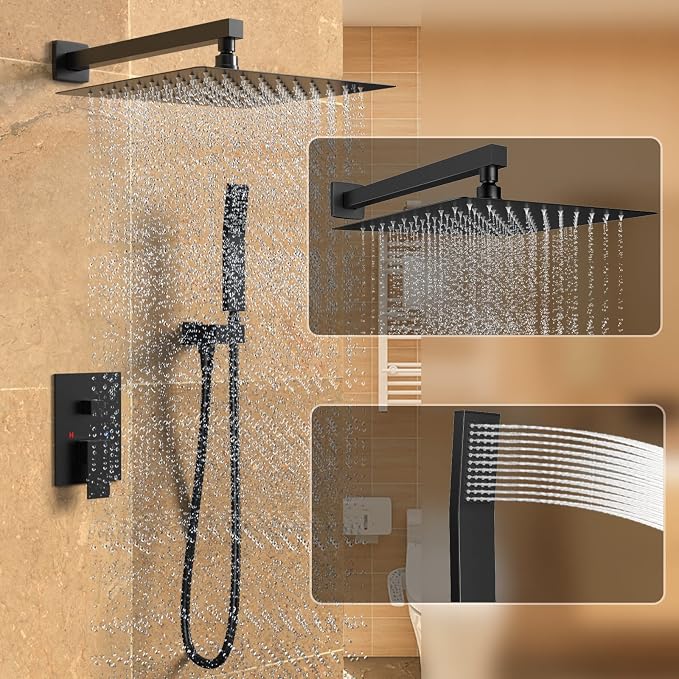 Shower System Wall Mounted 10 inch Shower Overhead - Image 3