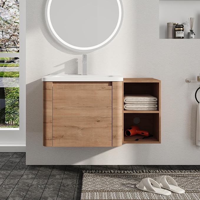 36 Inch Wall-Mounted Vanity by Malwee-SweetStar