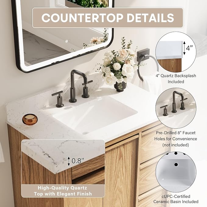 WELLFOR 36" Bathroom Vanity - Image 6