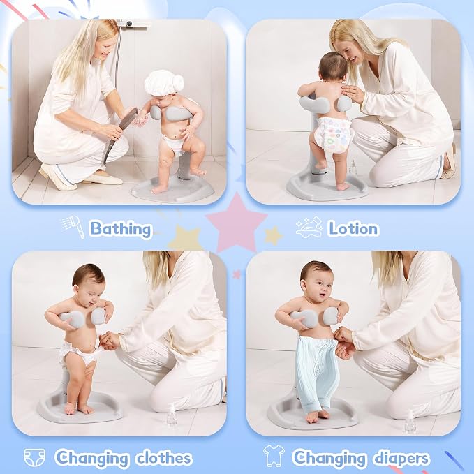 Baby Shower Stand, No-Assembly Baby Bath Stand - Image 7
