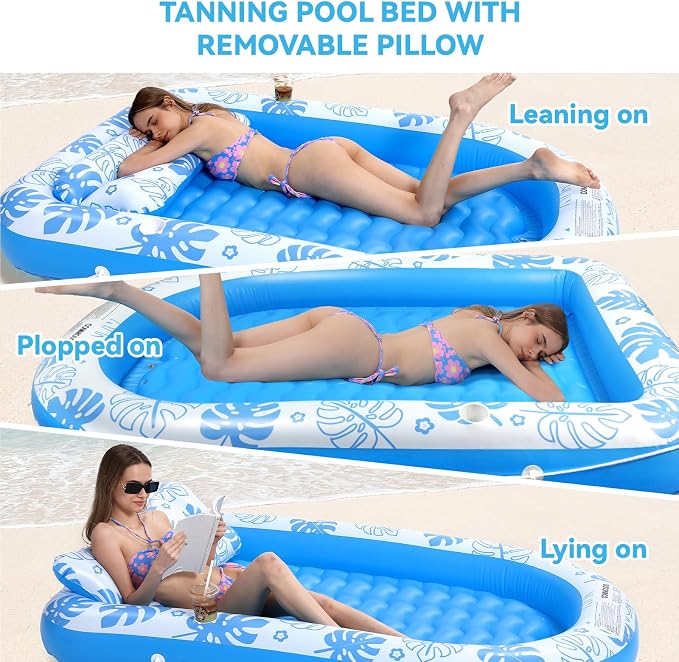 Inflatable Tanning Pool Lounger Float - Image 5