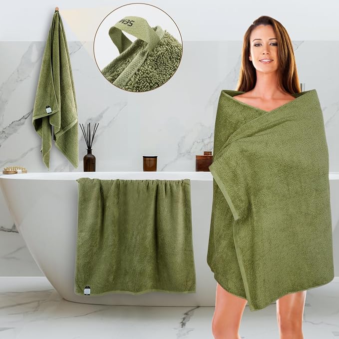 SEMAXE 4-Pack Luxury Bath Towels - Image 2