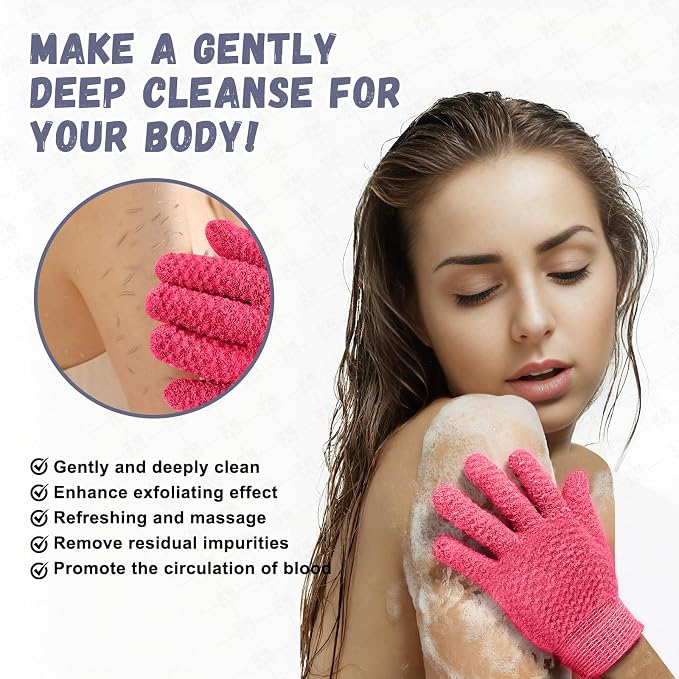 Exfoliating Dual Texture Bath Gloves - Image 2