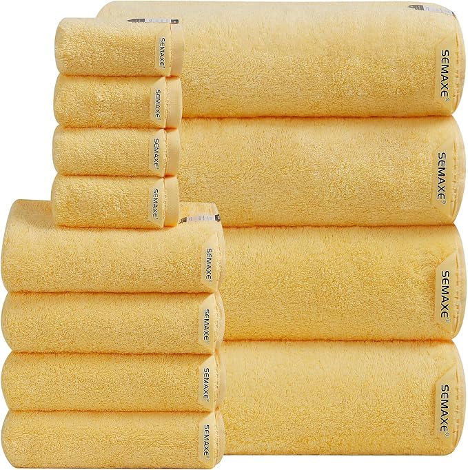SEMAXE 12-Piece Family Bathroom Towel Set by SEMAXE