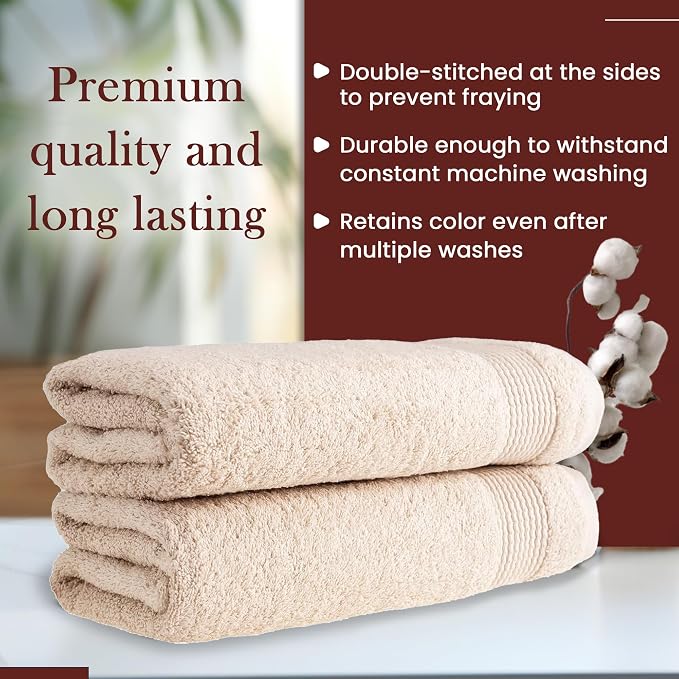 HALLEY Turkish Cotton Towels Bath Towels Super Soft Highly Absorbent 100% - Image 4