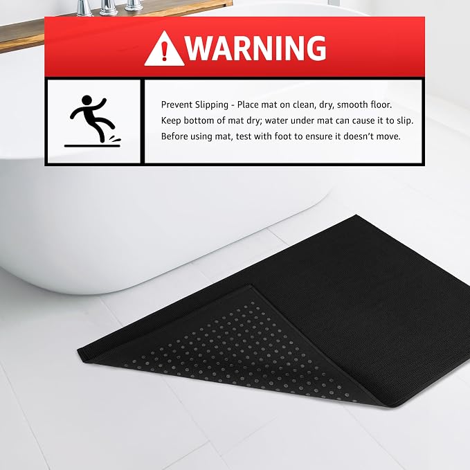American Soft Linen Bath Rug, 17 in 24 in 100% Cotton Bath Mats Rugs - Image 4