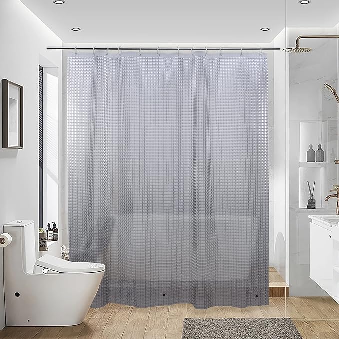 NTBAY EVA Semi-Transparent Clear Shower Curtain - Image 2
