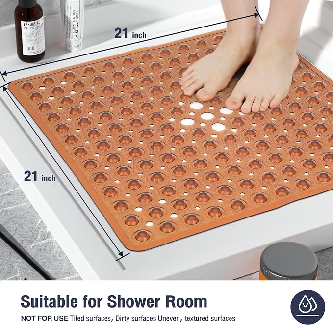 Square Shower Bathtub Mat Non Slip - Image 5