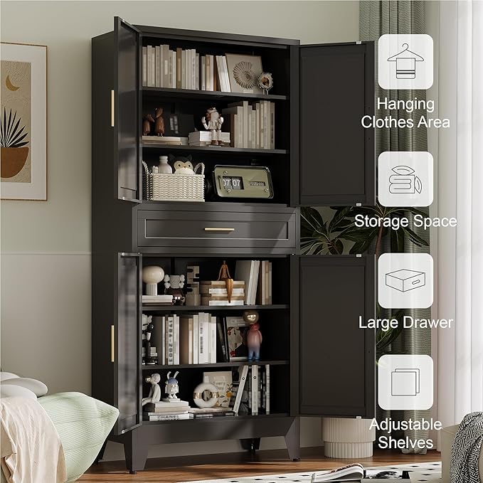 71" Tall Metal Storage Cabinet - Image 6