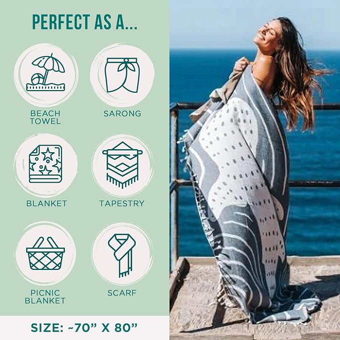 Sand Cloud Turkish Beach Towel - Image 3