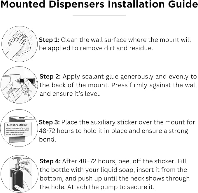 White Shampoo and Conditioner Dispenser Set Wall Mounted by Brighter Barns - Image 8