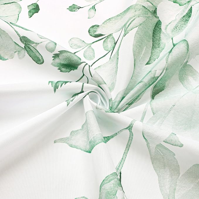 Gibelle Small Stall Shower Curtain 36 x 72, Narrow Half Mint Green Floral - Image 4