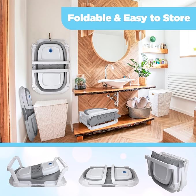 BEBELEH™ Collapsible Baby Bathtub – Bathtub + Baby tub Sling + Newborn Sling – - Image 5