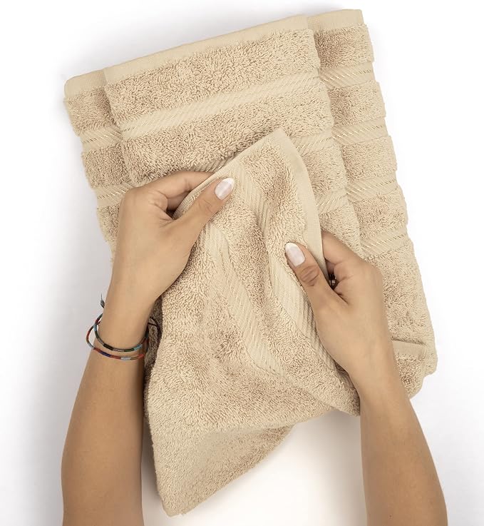 American Soft Linen Luxury 4 Piece Bath Towel Set, 600 GSM 100% Cotton Turkish - Image 6