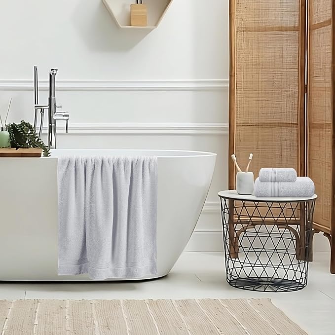 Belizzi Home Ultra Soft 3 Pack Cotton Towel Set, Contains a Bath Towel 28x55 - Image 4