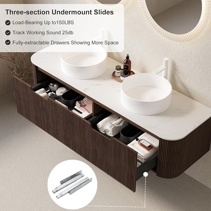 60" Floating Bathroom Vanity - Image 5