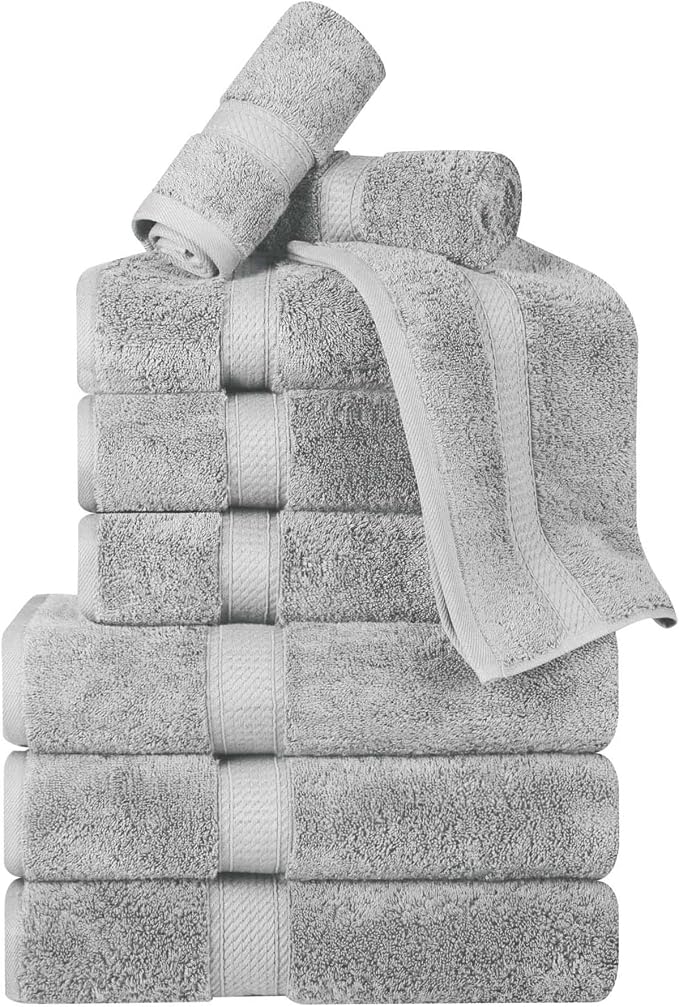 BNM Egyptian Cotton Heavyweight Towels, 800 GSM, Face/ Washcloths, Hand Towels by Blue+Nile+Mills