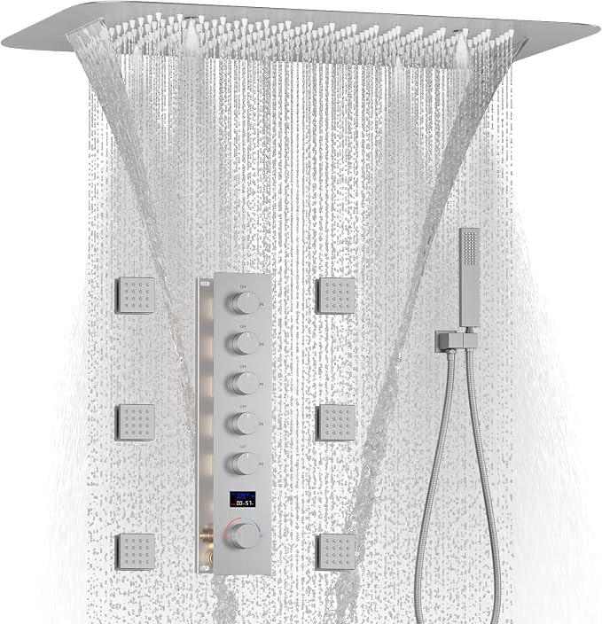 Brushed Nickel Shower System by KATAIS