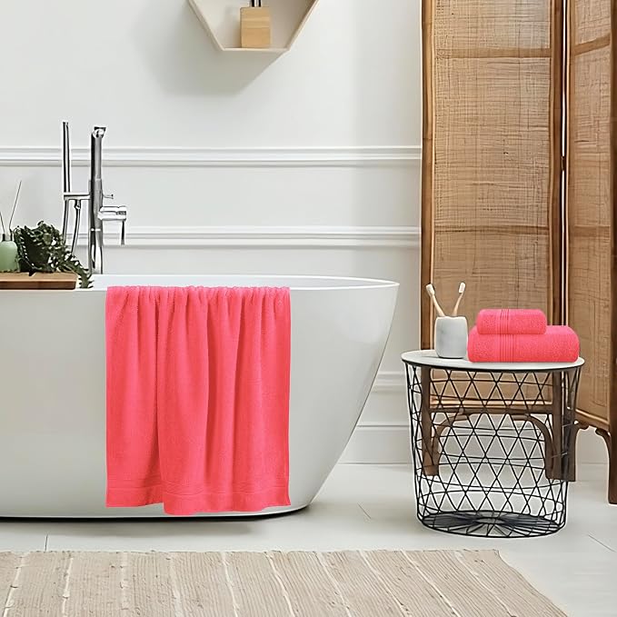 Belizzi Home Ultra Soft 3 Pack Cotton Towel Set, Contains a Bath Towel 28x55 - Image 4