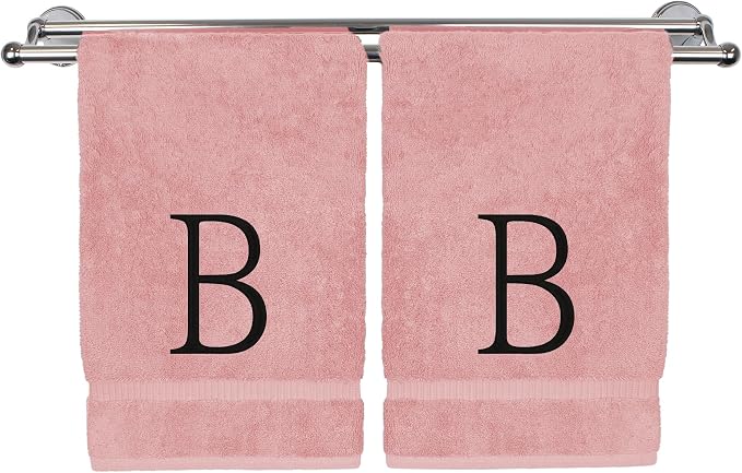 Monogrammed Hand Towel, Personalized Initial Gift, Extra Absorbent 100% Turkish by BareCotton