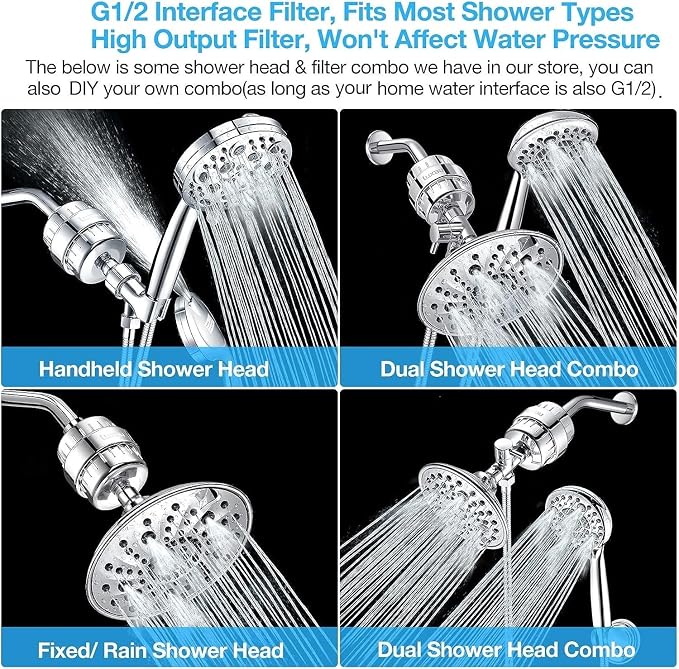 Heavy Duty Shower Filter, Chlorine Hard Water Filter Softener Purifier - Image 5