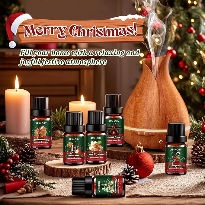Christmas Fragrance Oil Set, 6 Premium Winter Essential Oils - Image 5