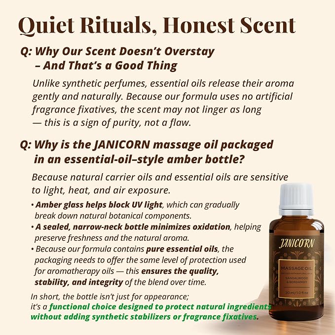 Sandalwood & Bergamot Aromatherapy Body & Massage Oil – Lightweight, - Image 7