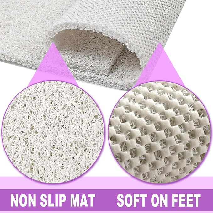 Shower Mats Non Slip for Elderly, 24x47’’Extra Lager Loofah Loofah Bath Mats - Image 4