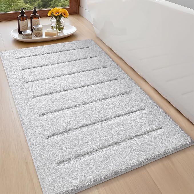 LUMI Soft Absorbent Bathroom Rugs, Non Slip Bath Mats by LUMI