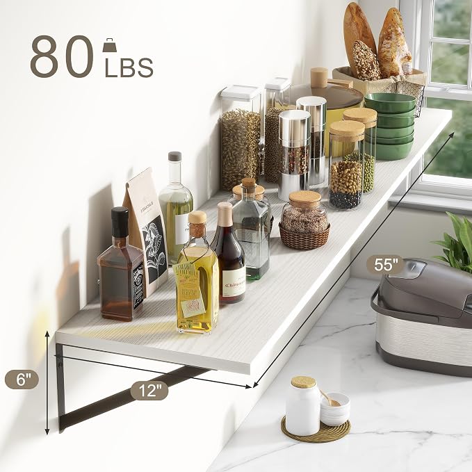 Fun Memories Deep Floating Shelves, 55W x 12D Floating Shelves - Image 3