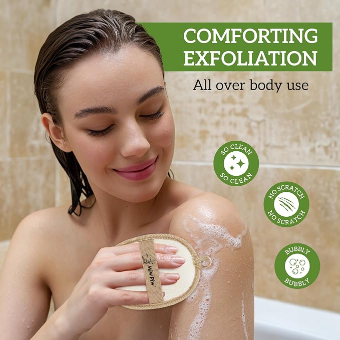 Natural Loofah Exfoliating Body Scrubber, Loofah Bath Sponge, Luffa - Image 5
