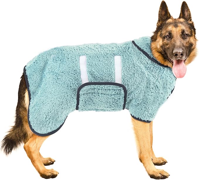 Bienbee Dog Bathrobe, Quick Drying Super Absorbent Dog Robes by Bienbee