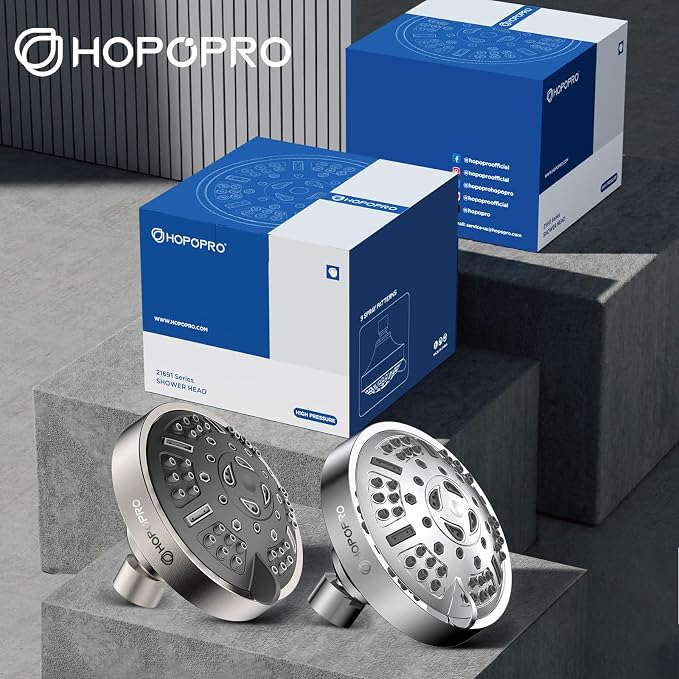 HOPOPRO Upgraded 9 Settings High Pressure Shower Head, NBC News Recommended - Image 4