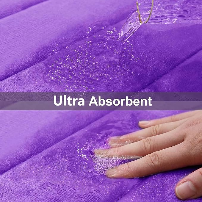 Buganda Memory Foam Bath Mat, Ultra Soft and Non-Slip Bathroom Rugs, Water - Image 4