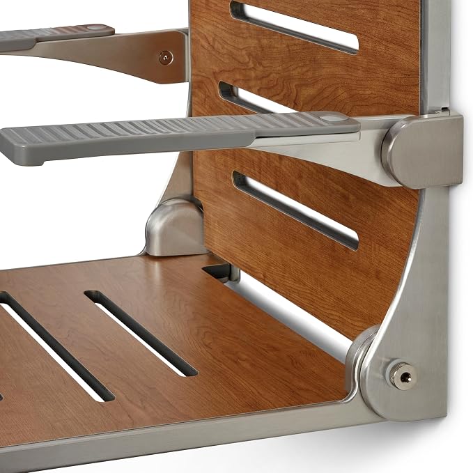Seachrome Silhouette Comfort Folding Wall Mount Shower Bench Seat - Image 3