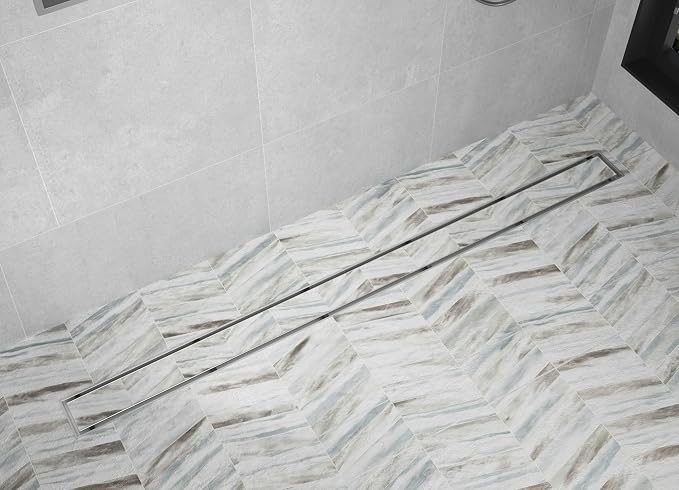 Linear Shower Drain 54", Brushed Floor Drain - Image 6