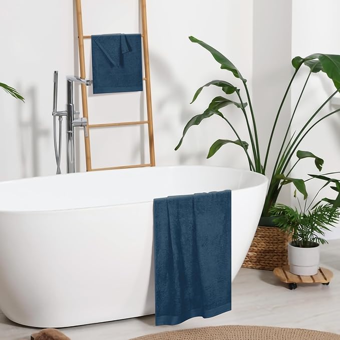 Ultra Soft 3 Pack Cotton Towel Set, Contains a Bath Towels 28x55 inch, a Hand - Image 5