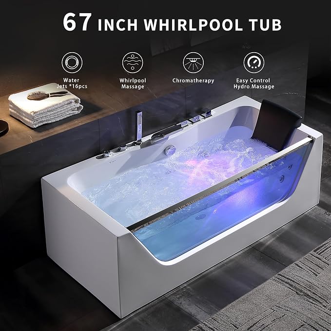 Empava 67” Whirlpool Bathtub - Image 2