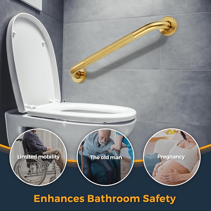 Grab Bars for Shower, 2 Pack 32-Inch Anti Slip Shower Handles for Elderly - Image 2