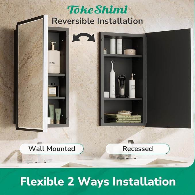 TokeShimi 17x25 Recessed Medicine Cabinet - Image 8