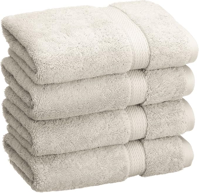 BLUENILEMILLS BNM Egyptian Cotton 4-Piece Towel Set, Includes 4 Hand Towels by Blue+Nile+Mills